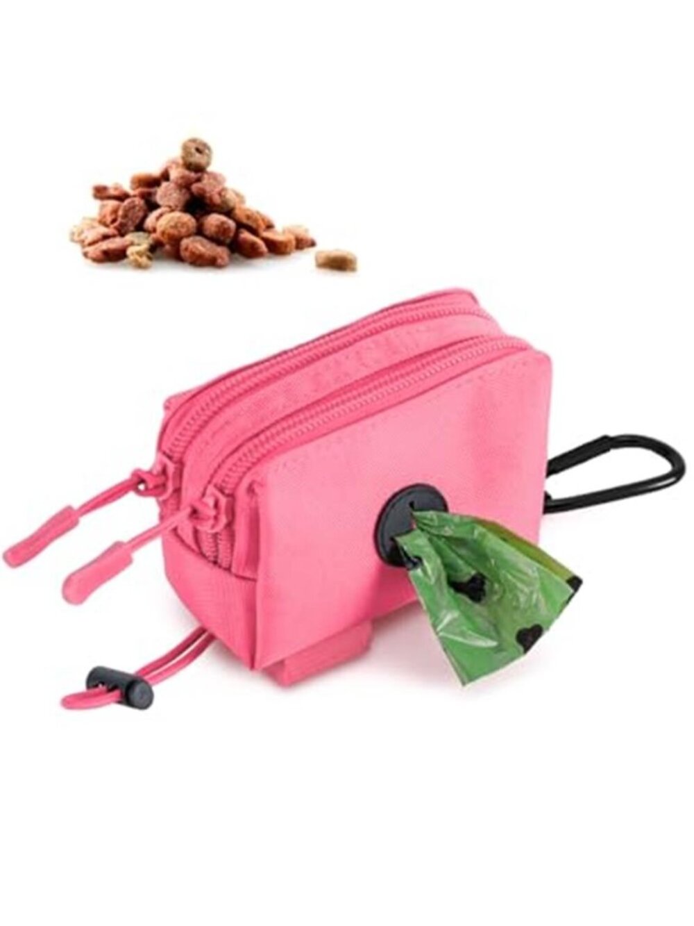 Dog Poop Bag Holder for Leashes Pink Doggie Waste Bag Dispenser and Treat